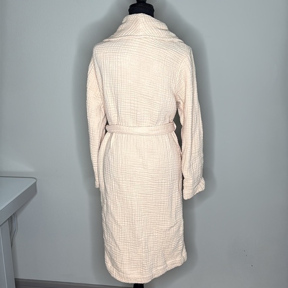 Skin Worldwide Cotton Long-Sleeve Robe in Ballet Pink Size 4 (Women's XL) - Picture 7 of 11